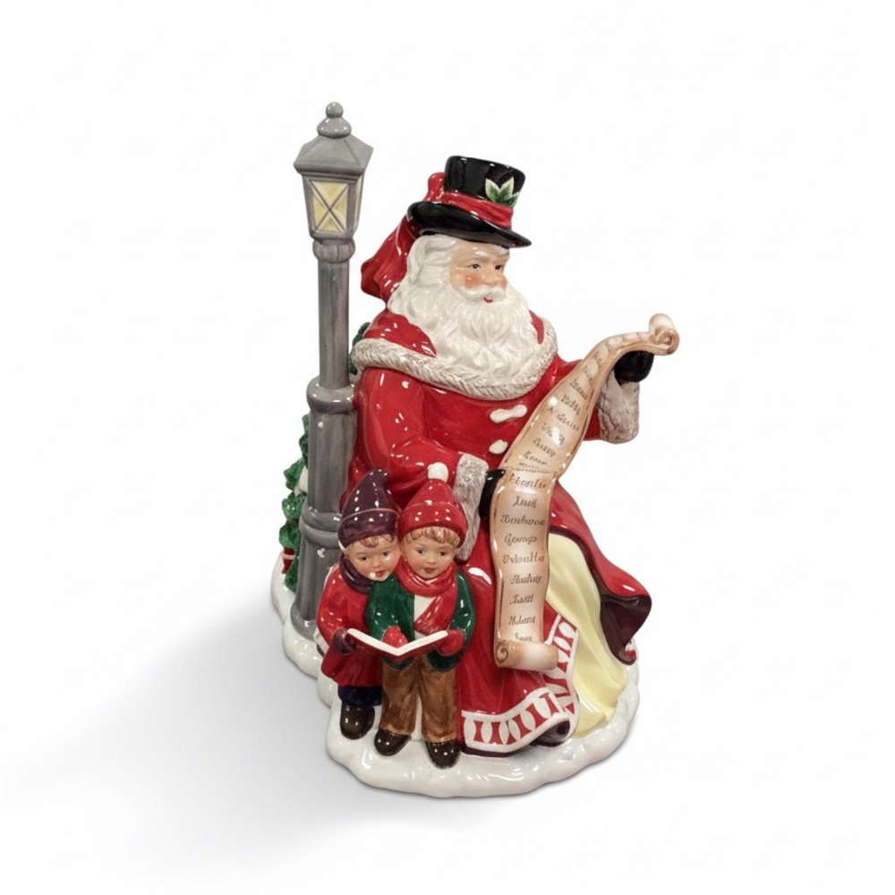 Waterford Holiday Heirloom Town Square Santa Cookie Jar